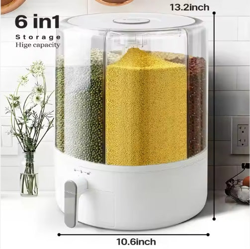 Rice & Grain Storage Bucket with Zipper Lid – Large Cereal & Pet Food Container