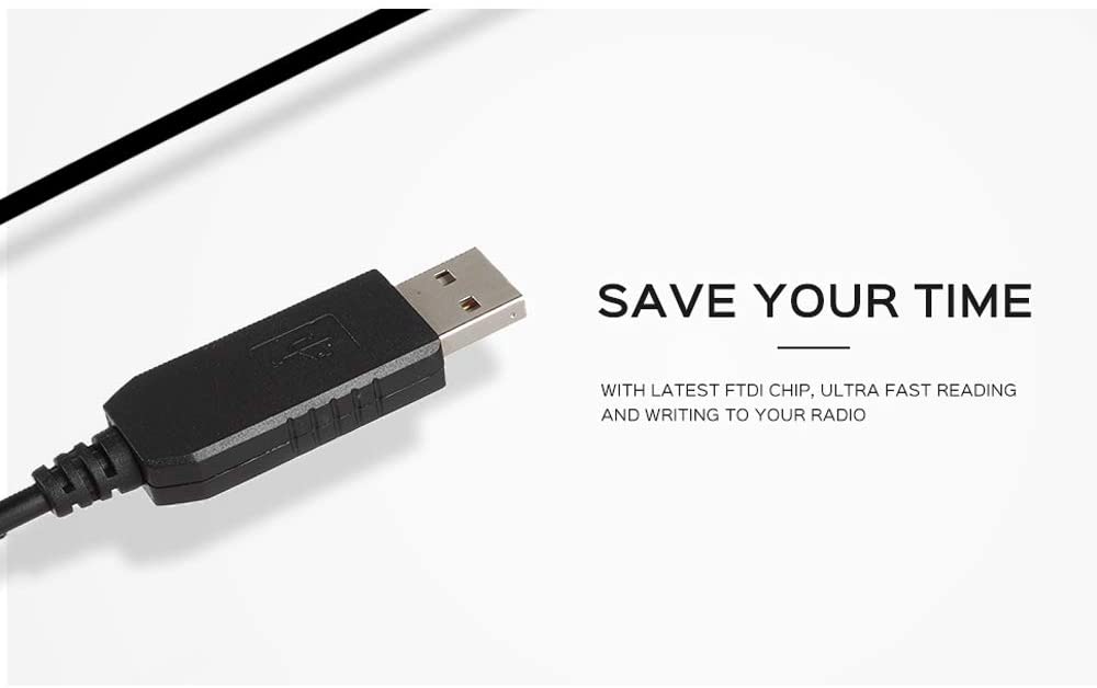 BFTECH FTDI PC01 Genuine Usb programming cable dual pin for bftech, baofeng, kenwood, and anytone radio