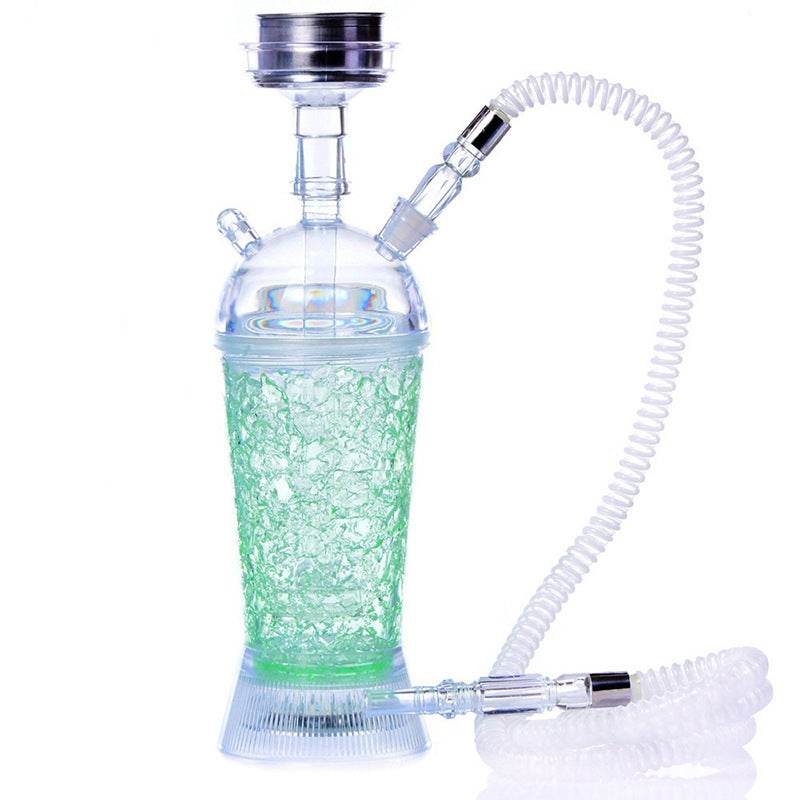 Arabic Hookah With LED Light Portable Car Gel Broken Crystal Cup