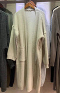 New Style Women Autumn Winter Fleece Long Kimono Sweater Jacket coat