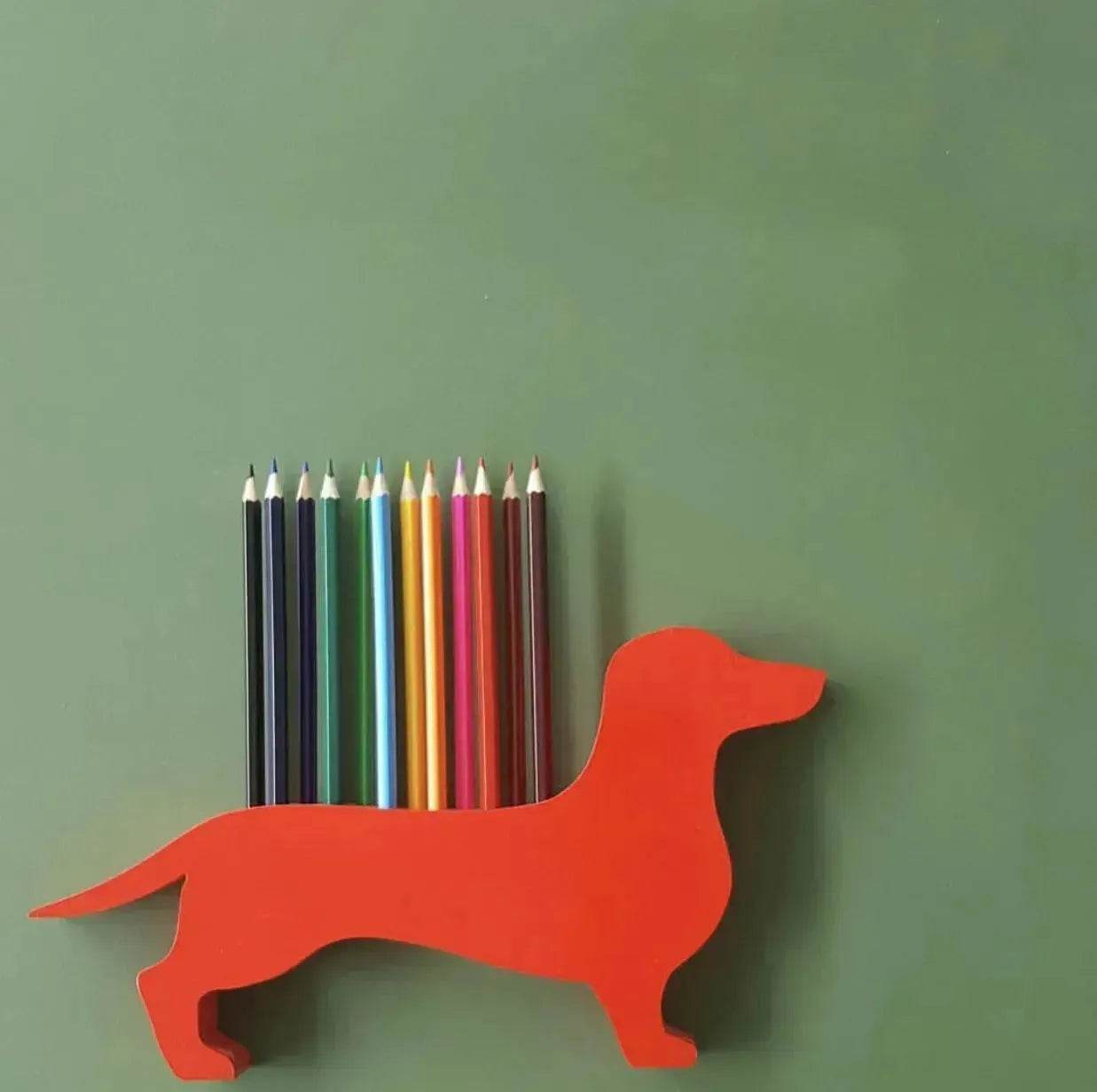 Dachshund Crayon Storage Ornaments