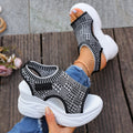 Women's Chunky Wedge Sandals – Open Toe Breathable Slip-On Platform Shoes
