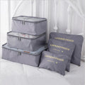6 PCS Travel Storage Bag Set for Clothes Tidy Organizer