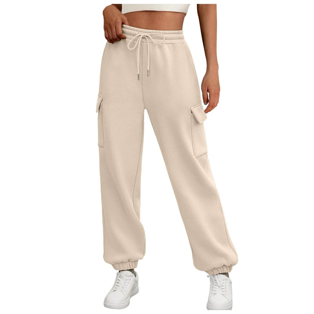 Women's Sweatpants Fleece Lined Baggy Athletic Jogger Trousers With Pockets Fall Casual Trendy Cargo Pants Fall Outfits