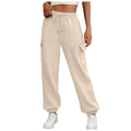 Women's Sweatpants Fleece Lined Baggy Athletic Jogger Trousers With Pockets Fall Casual Trendy Cargo Pants Fall Outfits