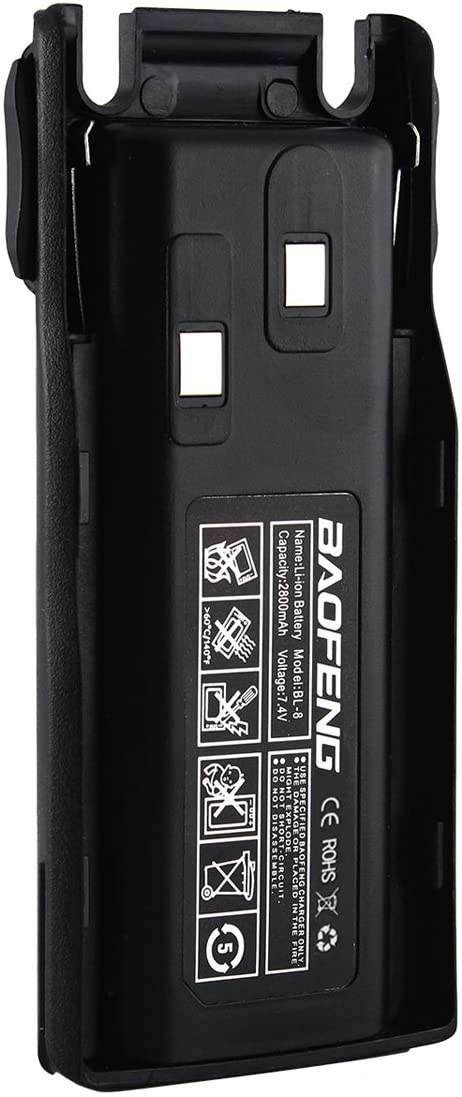 Baofeng 2800mah 7.4v bl-8 rechargeable replacement battery pack for baofeng uv-82 uv-82x uv-82c bftech uv-82rt two way radio