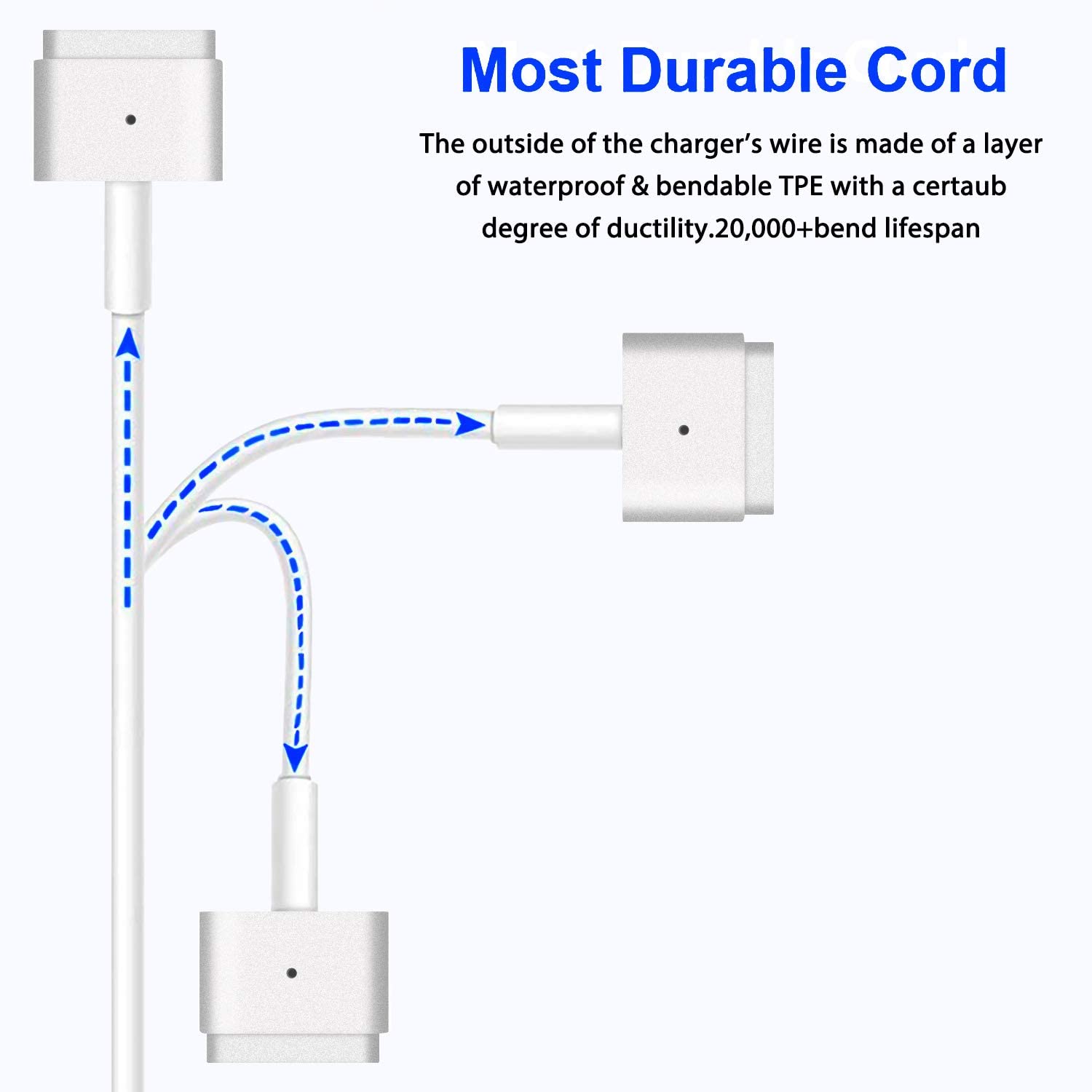60w magsafe 2 t-tip ac replacement charger adapter compatible for mac book pro 2013 13 inch 16.5v 3.65a, mac book pro/air  (2012-2015)