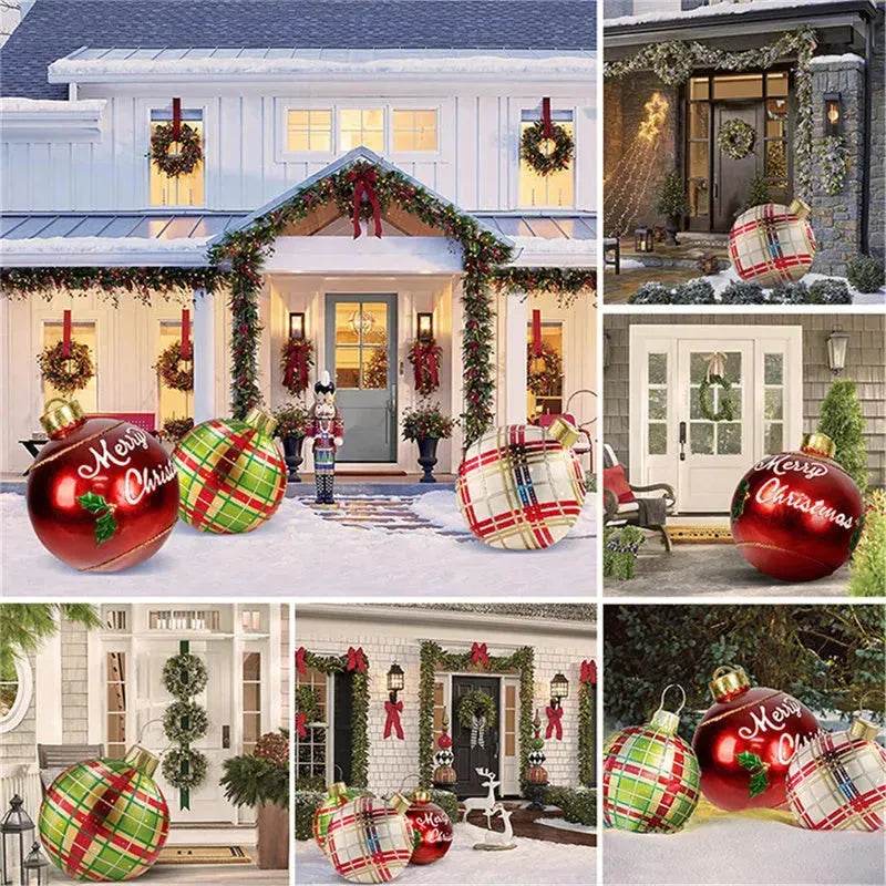 Christmas Ornament Holly Ball Outdoor Tree Decoration Christmas Balls for Yards