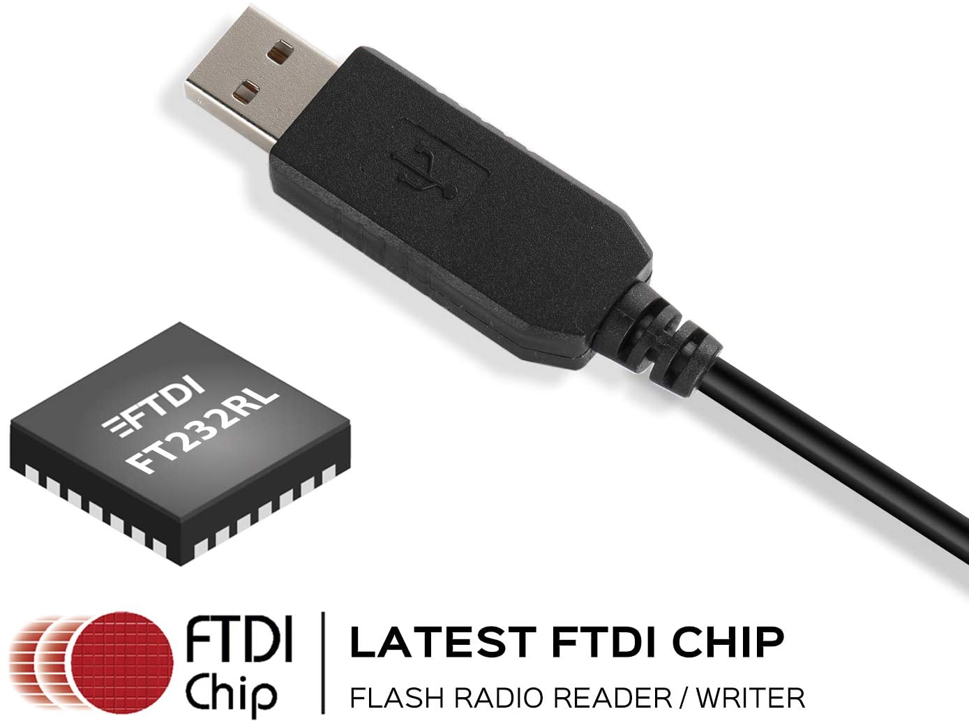 BFTECH FTDI PC01 Genuine Usb programming cable dual pin for bftech, baofeng, kenwood, and anytone radio