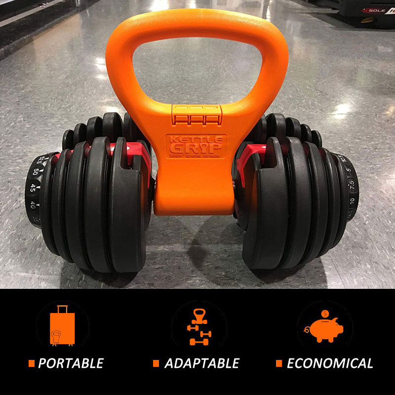 Adjustable Kettlebell Handle Adapter – Convert Dumbbells & Weight Plates into a Kettlebell | Home Gym Fitness Accessory