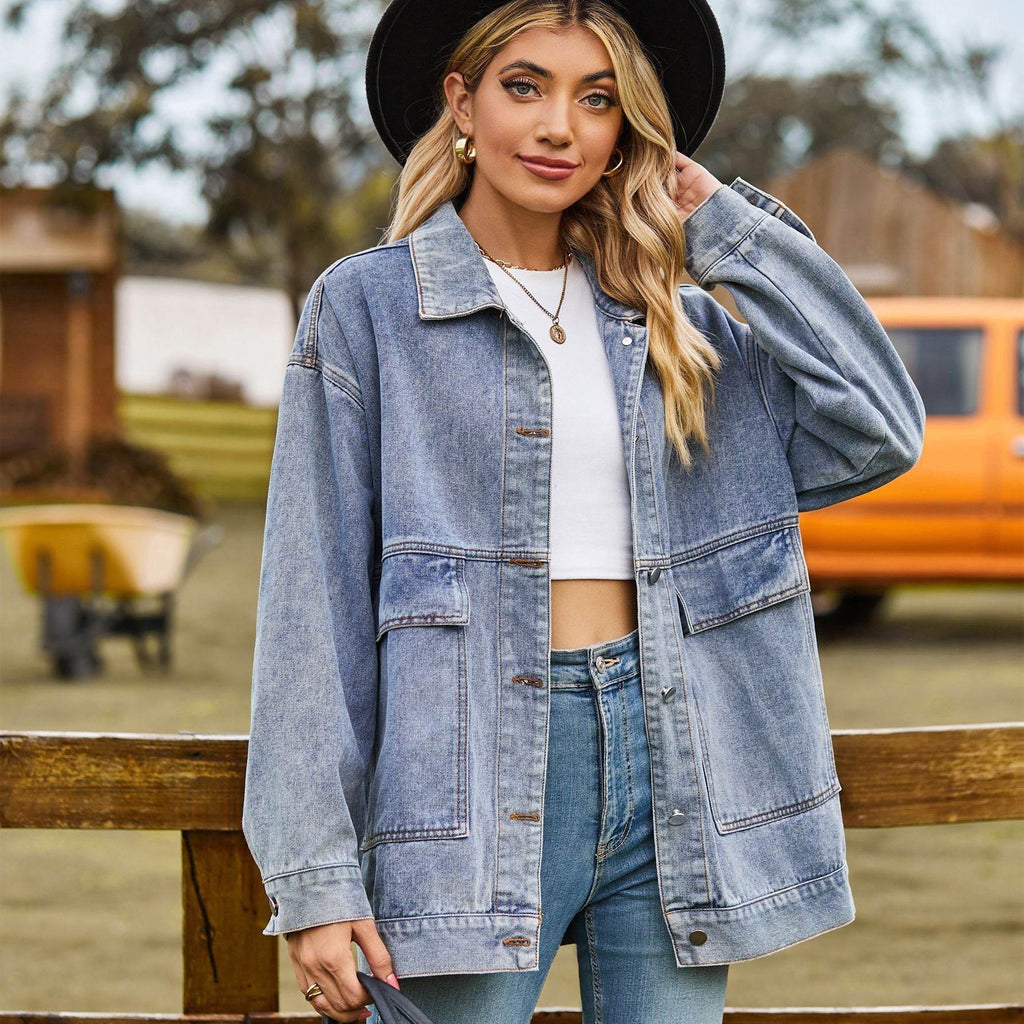 Casual Jean Jacket – Street Fashion Loose Fit Denim