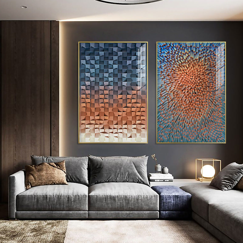 Geometric Canvas Wall Art – Modern Luxury Decorative Hanging Painting | EX-STOCK Canada
