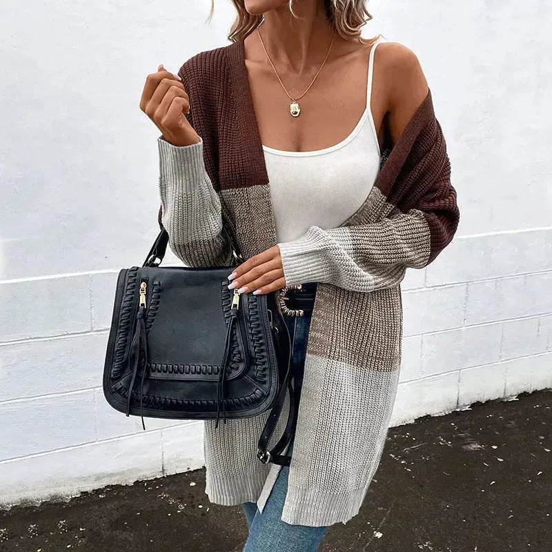 New style Autumn Winter Women Long Knitted Sweater Cardigan