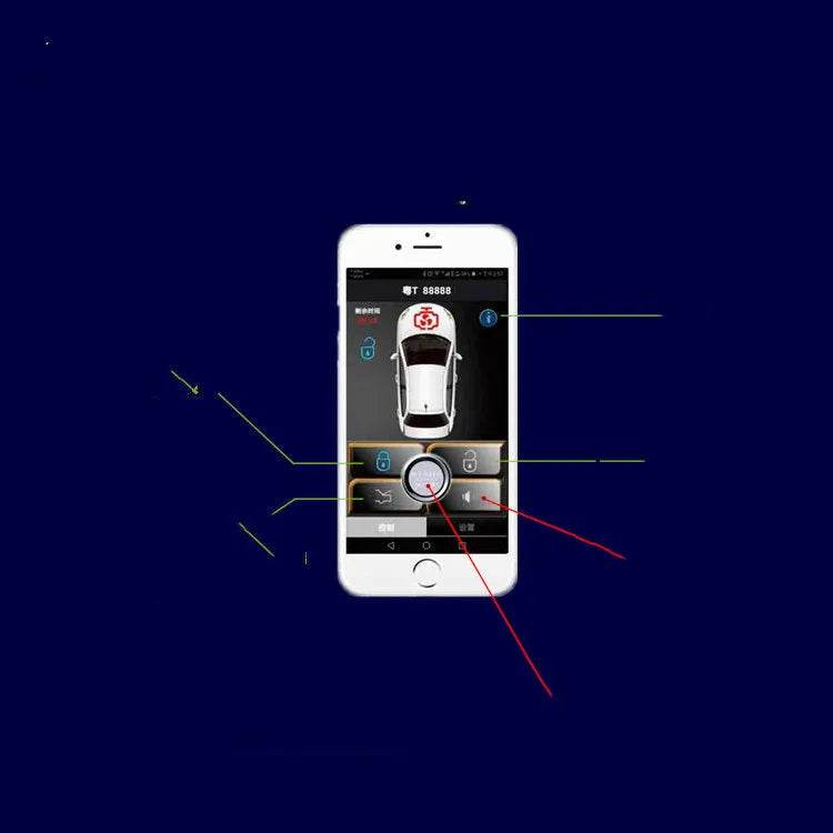 Car Intelligent Induction Keyless Entry GSM Mobile Phone Operated Car Remote Control Anti-theft Device