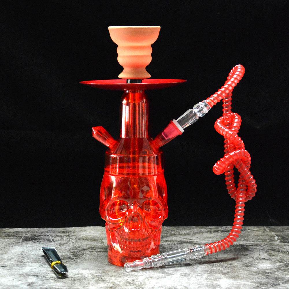 Arabian Acrylic Hookah With Illuminated Skull