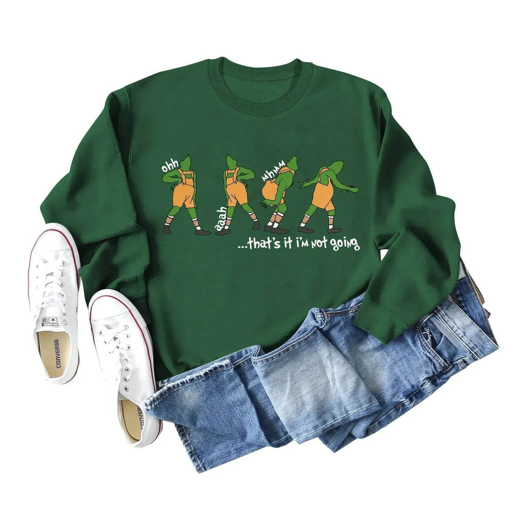 Women's Christmas Printed Long Sleeved  Pullover Sweatshirt