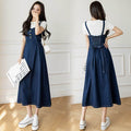 Spring And Autumn New Korean Style Casual All-matching Jeans Suspender Dress