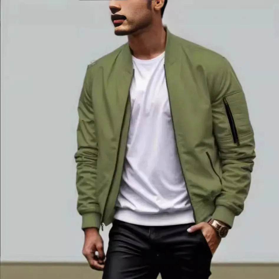 Men's Casual Baseball Varsity Jacket Spring And Autumn