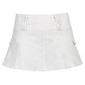 Solid White Black Denim Fashion Mini Skirt
