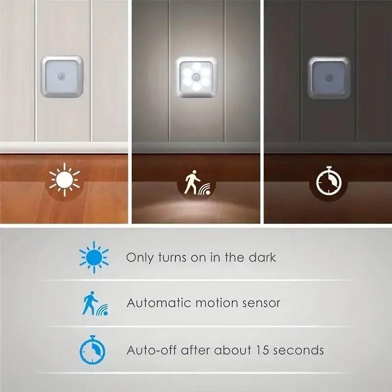 6 Pcs Induction Cabinet Night Light Motion Sensor