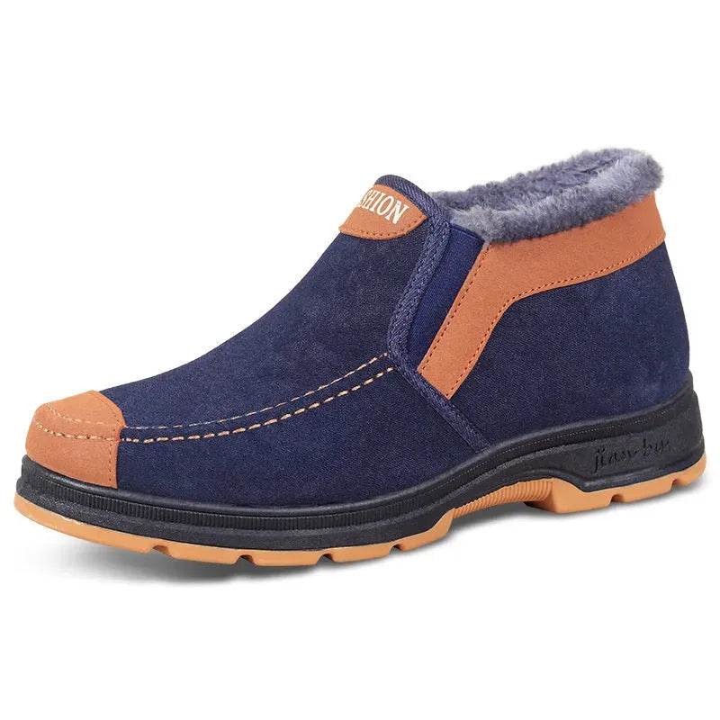 Men's Traditional Cotton Shoes Warm With Velvet Winter Boot