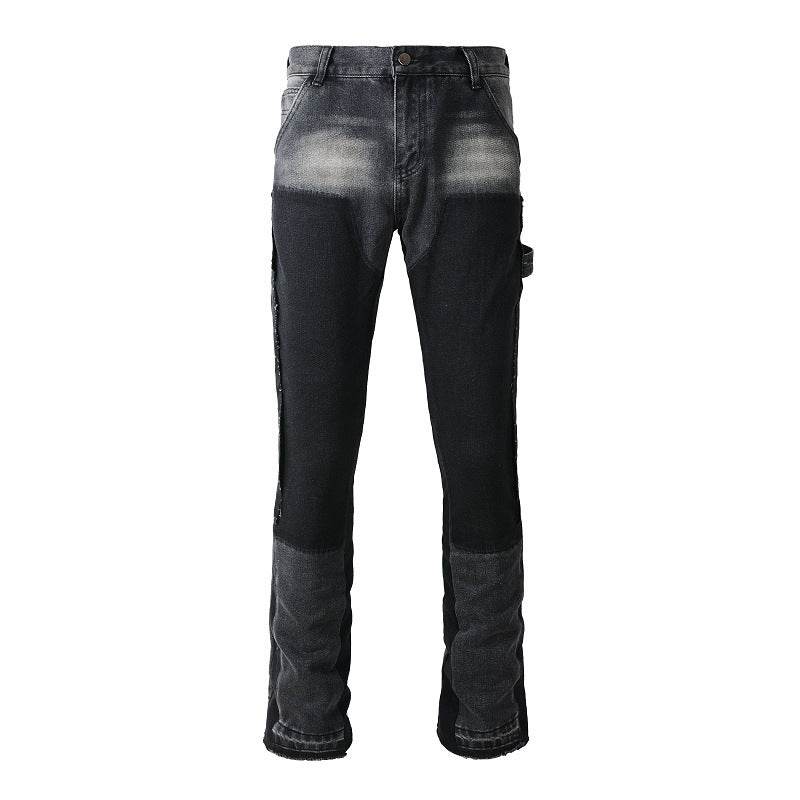 Denim Non-elastic Slim Fit Bootcut Trousers Men Jeans