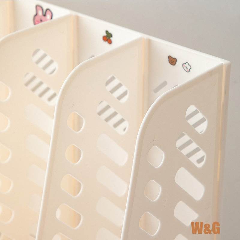 Plastic Desk Organizer File Tray Book Stand Office Rack