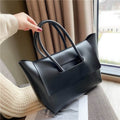 Fashion Leather Shoulder Bag Large Capacity Handbags Simple Retro Tote Bags