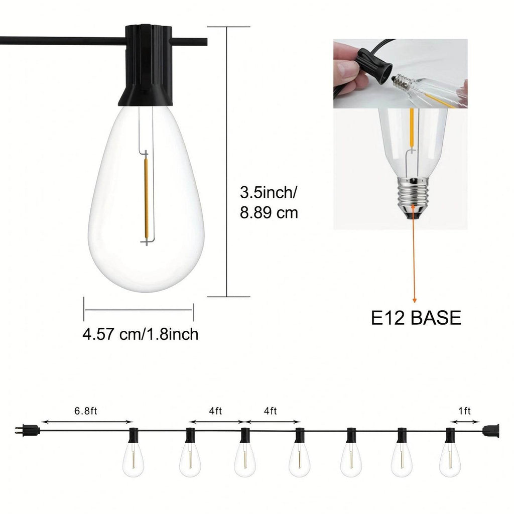 High Voltage Direct Insertion S14 Light String Party Light