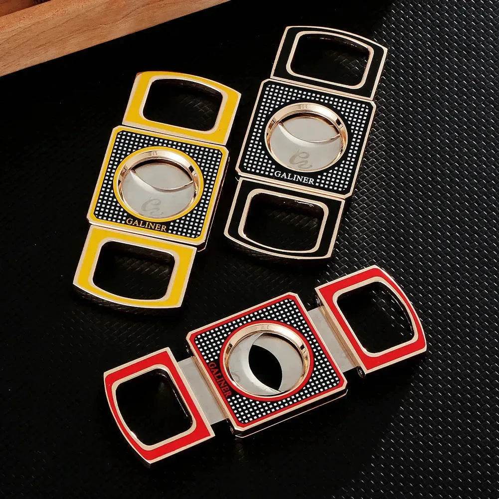 GALINER Stainless Steel Double Blade Cigar Cutter