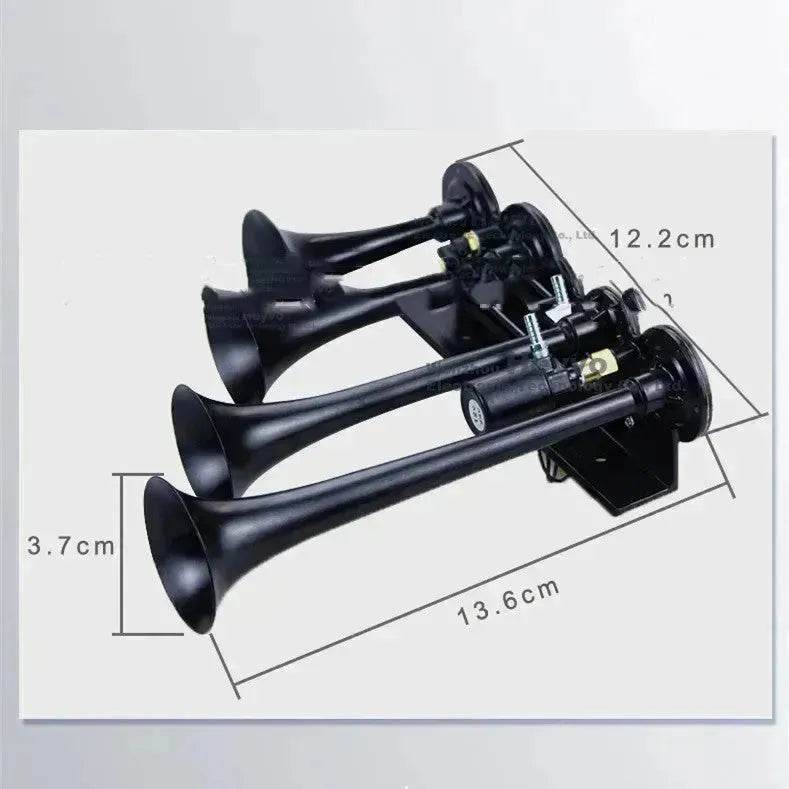 Four-pipe Modified Air-controlled Truck Train Horn Loud Air Pressured Horn