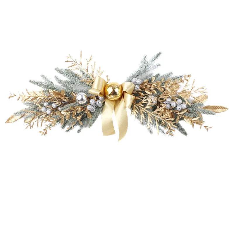 Golden Christmas Plastic Wire Garland Rattan Decorations