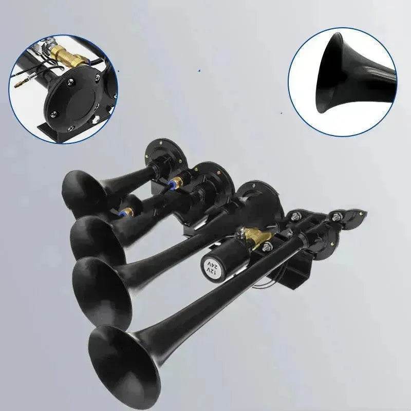 Four-pipe Modified Air-controlled Truck Train Horn Loud Air Pressured Horn