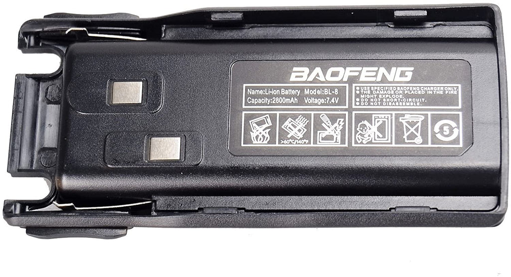 Baofeng 2800mah 7.4v bl-8 rechargeable replacement battery pack for baofeng uv-82 uv-82x uv-82c bftech uv-82rt two way radio