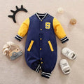 Baby One-piece Spring And Autumn Romper Baseball Uniform cloth