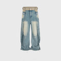 Washed Distressed Design Baggy Jeans Pant For Men And Women