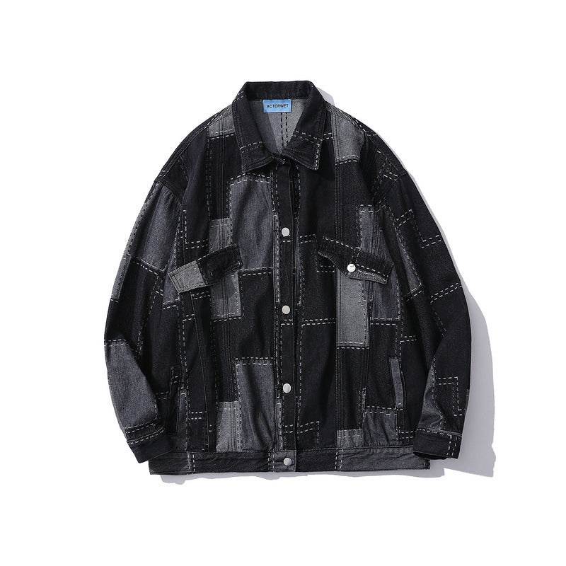 Black Denim Cardigan Jacket New Men And Women