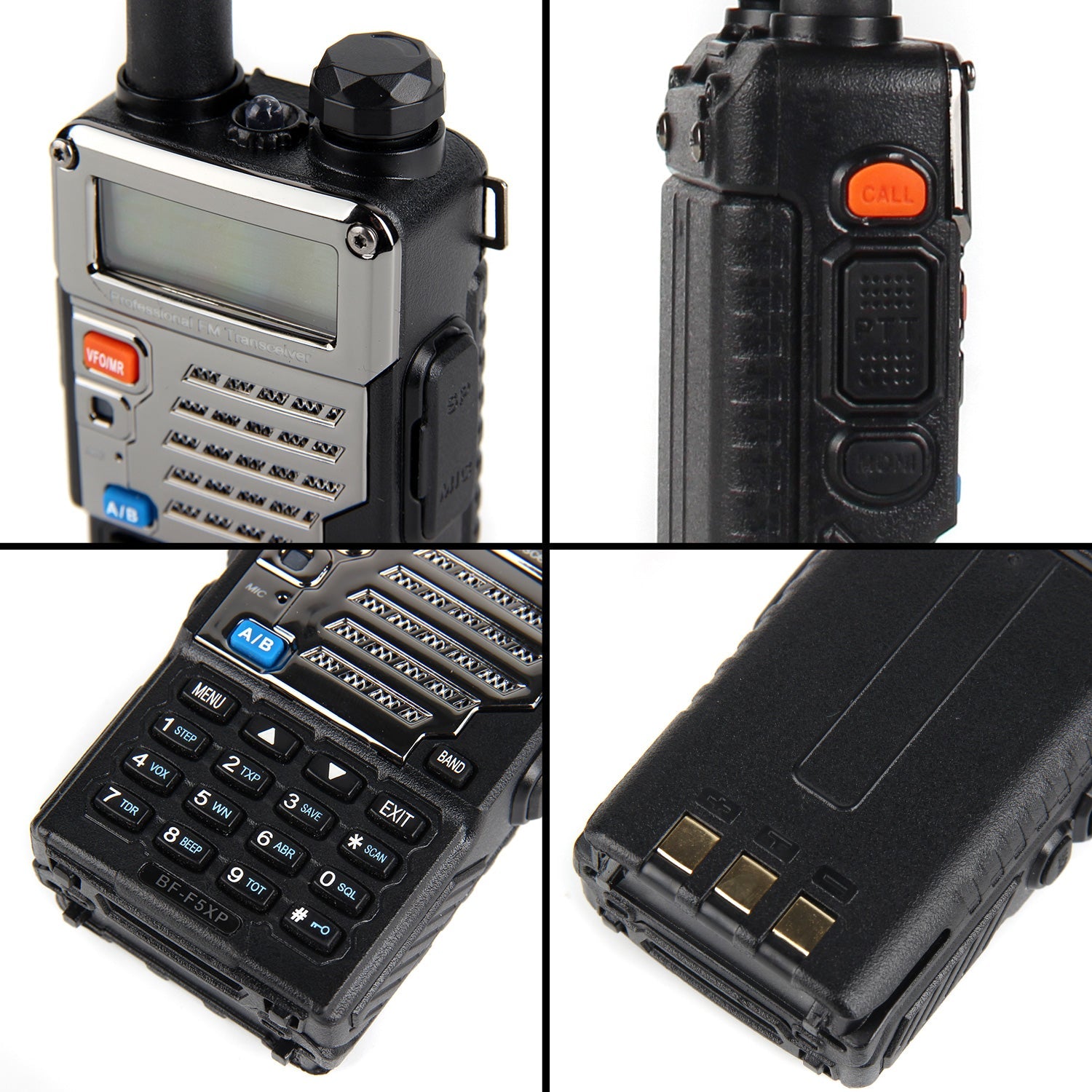 BFTECH BF-F5XP 5 watt dual band radio: vhf/uhf amateur (ham) portable two-way radio (ic certified:25769-bfuv8988)
