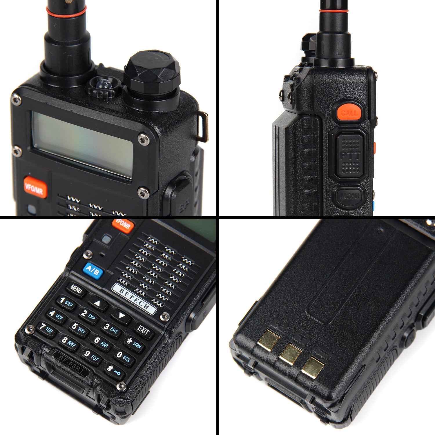 BFTECH BF-F8RT(UV-5R 4rd Gen, Model:UV-5X) 8-Watt Dual Band Two-Way Radio With high gain na-772r stretchable antenna
