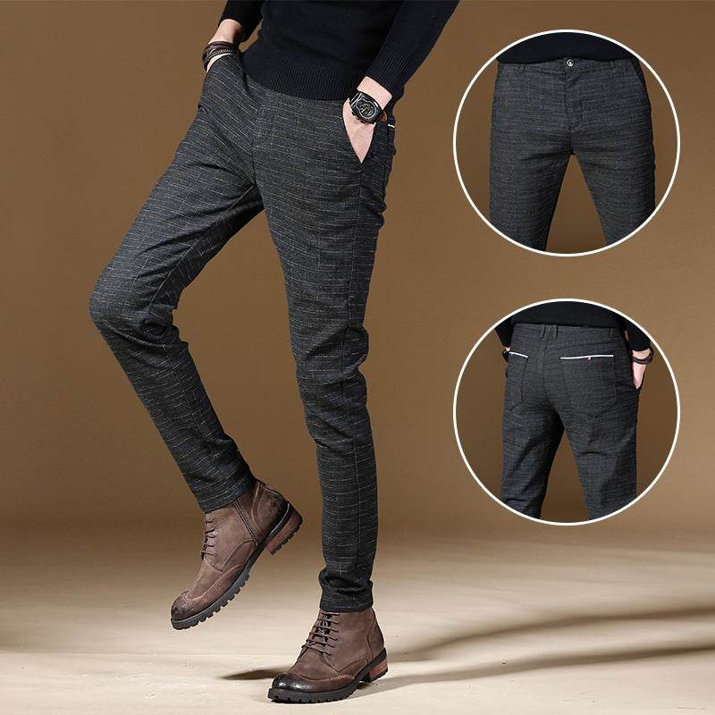 Fashion High Quality Men Spring Autumn Slim fit straight Trouser