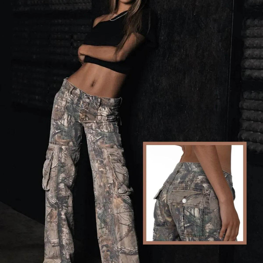 Women's Cargo Pants – Y2K Baggy Camouflage Trousers
