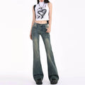 High Street Hot Girl Loose Retro Skinny Baggy Jeans Pant For Women