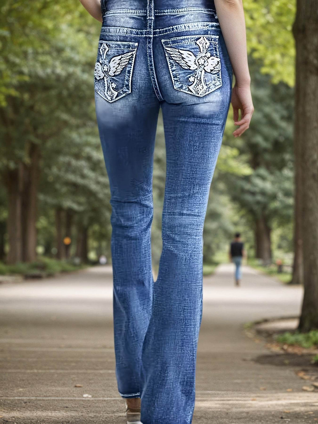 Denim Bell Bottoms – Women’s Retro Flare Stretch Jeans