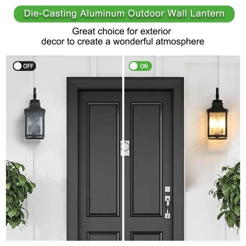 Large Outdoor Wall Light With Glass Supports Many Types Of Bulbs In 1 Pack