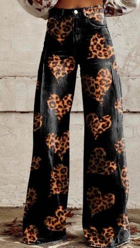 3D Digital Printed Women's Imitation Jeans