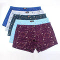 Men's  Underpants Cotton 6 Pcs  Printed Boxer Mid Waist underwear