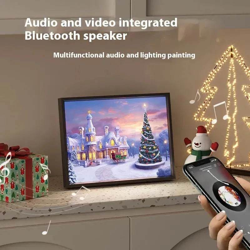 Christmas Luminous Painting Bluetooth speaker integrated gift idea