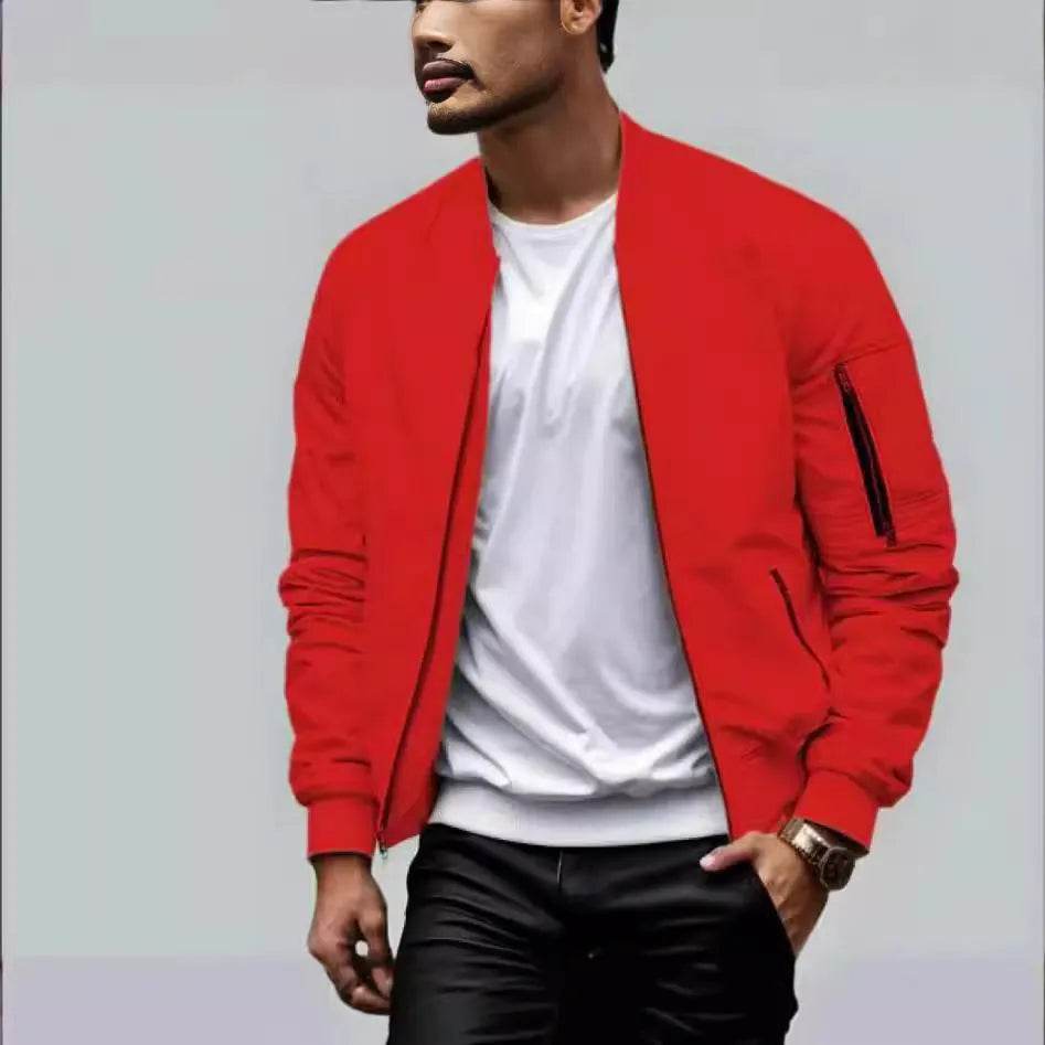 Men's Casual Baseball Varsity Jacket Spring And Autumn