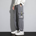 Plus Size Men's Workwear Bag Fall Loose Tappered Cargo Pant trouser