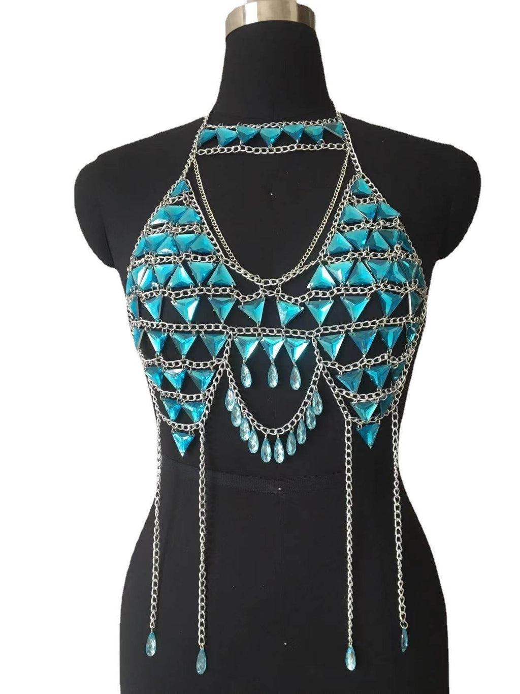 Rhinestone Lingerie – Tassel Fringe Body Chain Accessory for Nightclub